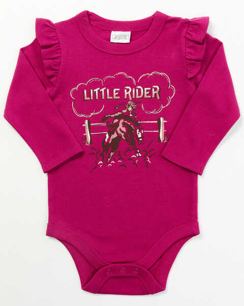 Image #3 - Shyanne Infant Girls' Little Rider Onesie 2-Piece Pajama Set, Fuchsia, hi-res