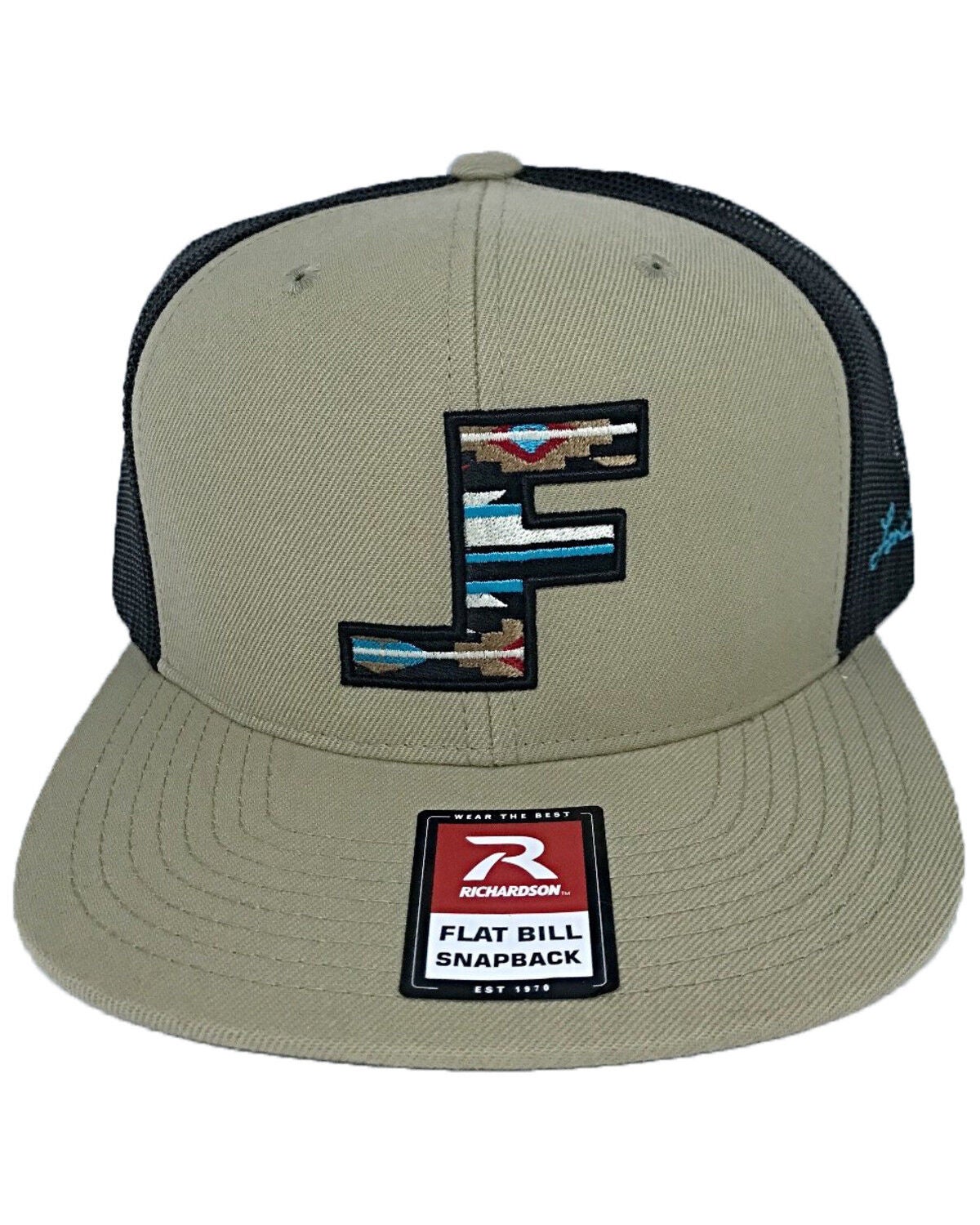 Image #1 - Lane Frost Men's Roundup Southwestern Logo Ball Cap, Tan, hi-res