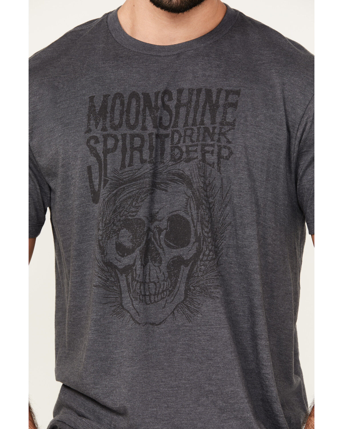Image #3 - Moonshine Spirit Men's Drink Deep Short Sleeve Graphic T-Shirt, Charcoal, hi-res