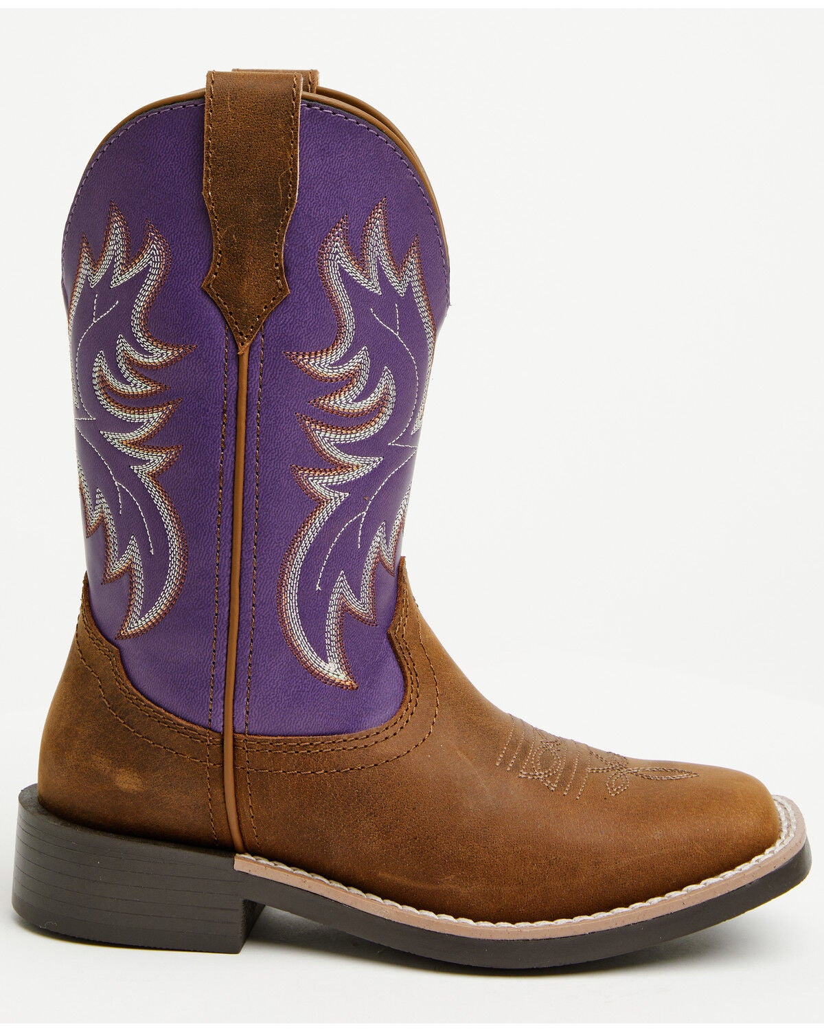 Image #2 - Shyanne Girls' Hannah Performance Western Boots - Broad Square Toe, Purple, hi-res