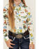 Image #3 - Cruel Girl Girls' Printed Long Sleeve Rhinestone Snap Western Shirt, Cream, hi-res