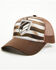 Image #1 - RANK 45 Men's Flag And Logo Baseball Cap, Chocolate, hi-res