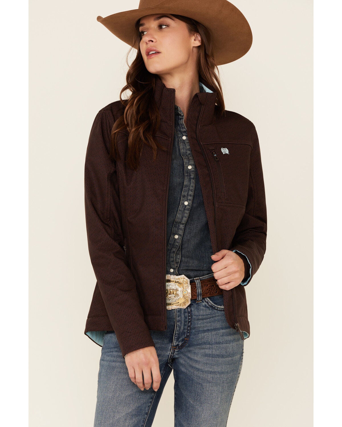Cinch Women's Brown Logo Bonded 