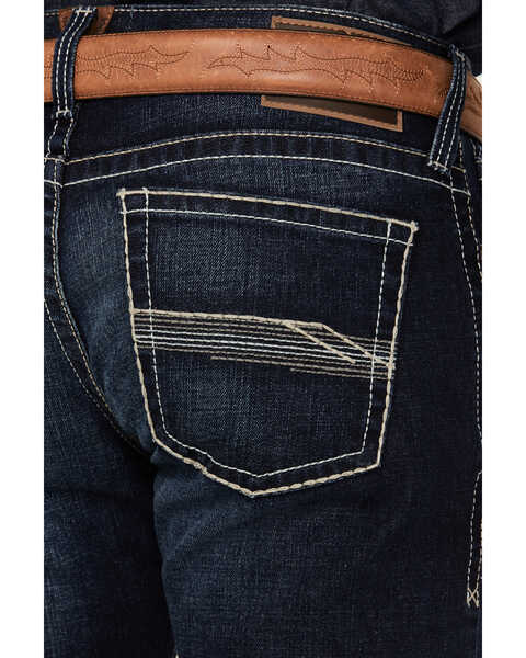 Image #4 - Ariat Men's M8 Ricardo Memphis Dark Wash Modern Slim Stretch Denim Jeans, Blue, hi-res