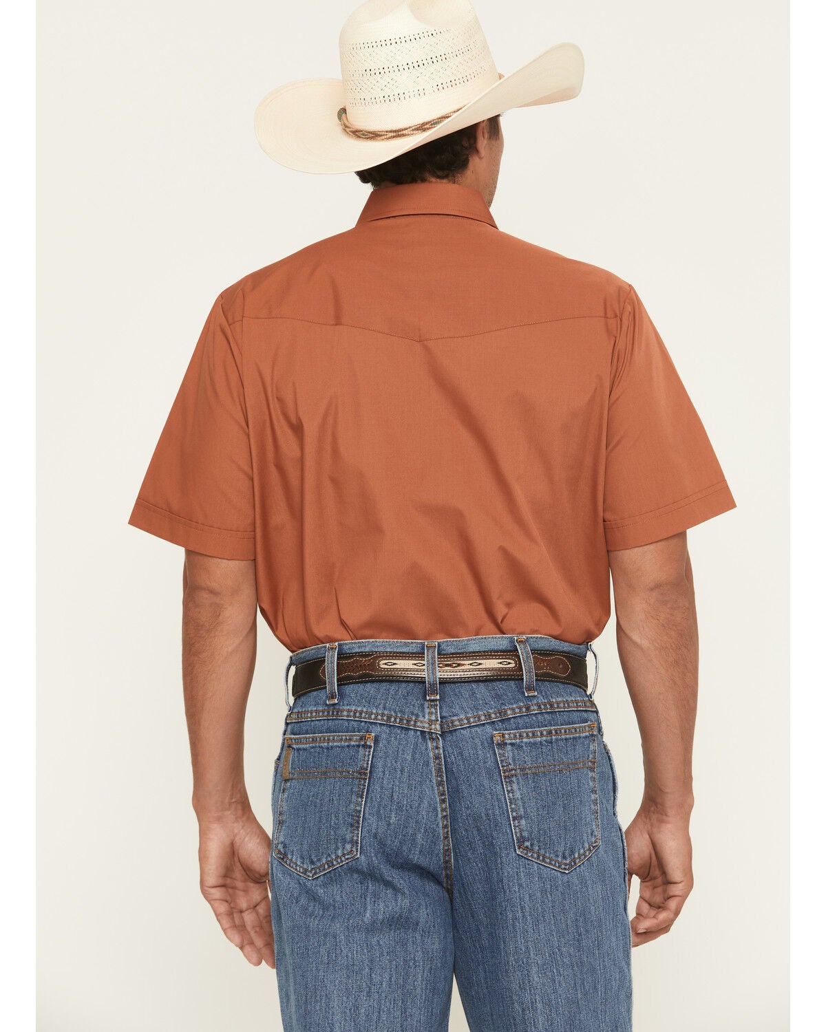 Image #4 - Ely Walker Men's Boot Barn Exclusive Solid Short Sleeve Snap Western Shirt - Tall, , hi-res