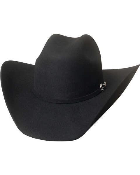 Bullhide Men's Big Boss 8X Beaver Fur Blend Cowboy Hat , Black, hi-res