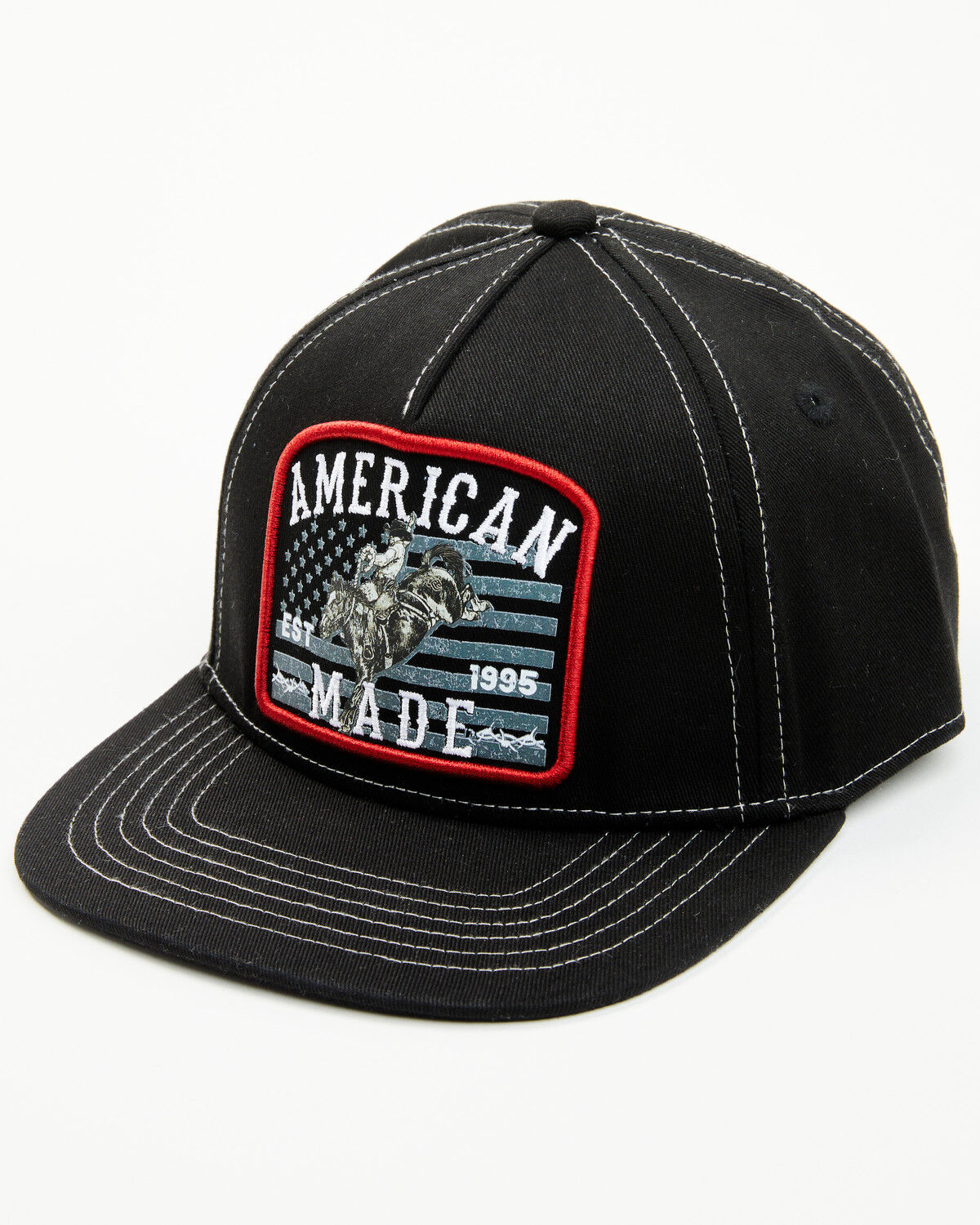 Image #1 - Cowboy Hardware Boys' American Made Ball Cap, Black, hi-res