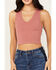 Image #3 - By Together Women's Seamless V Neck Tank Top, Ruby, hi-res