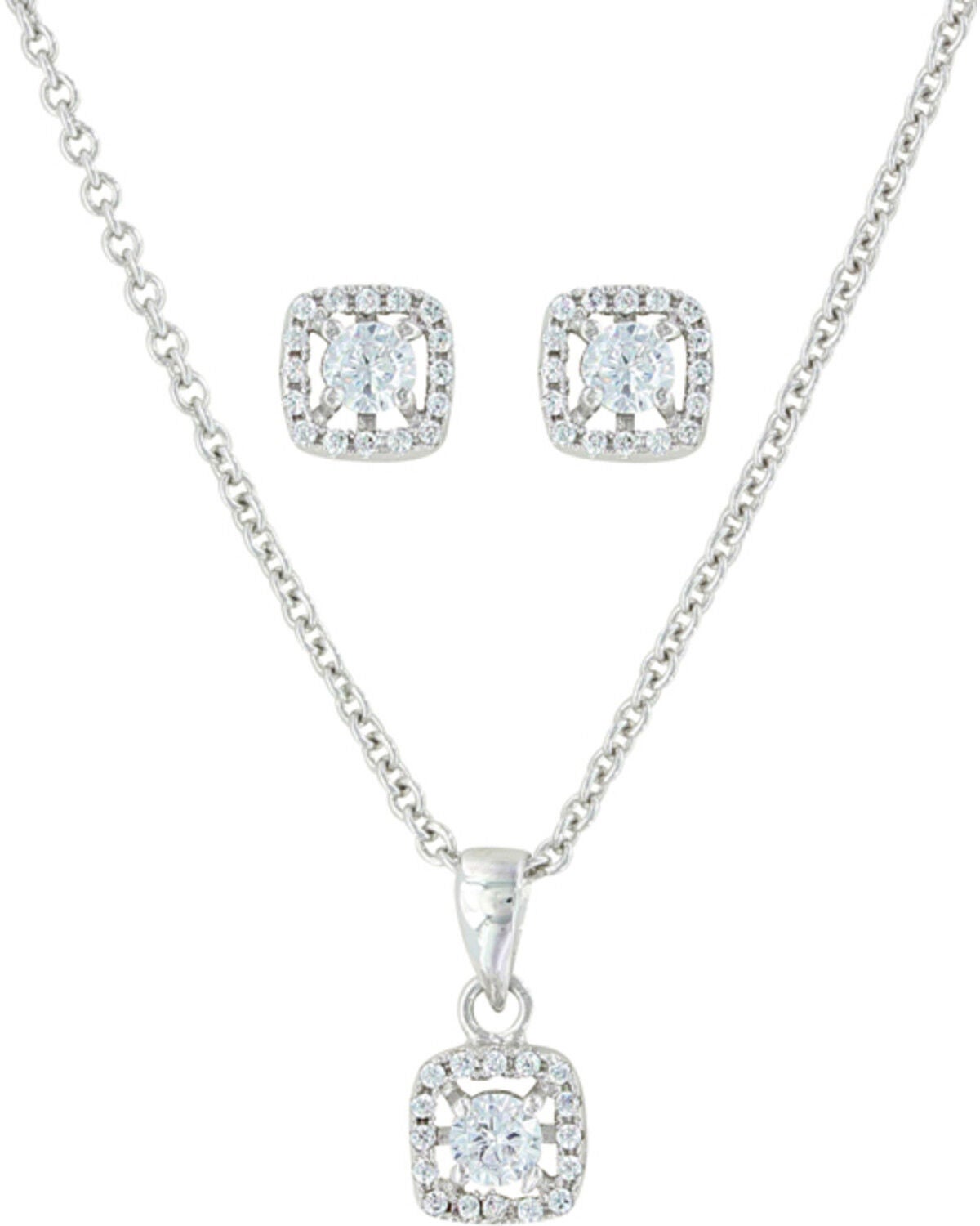 Image #1 - Montana Silversmiths Women's Boxed Star Jewelry Set - 2 Piece, Silver, hi-res