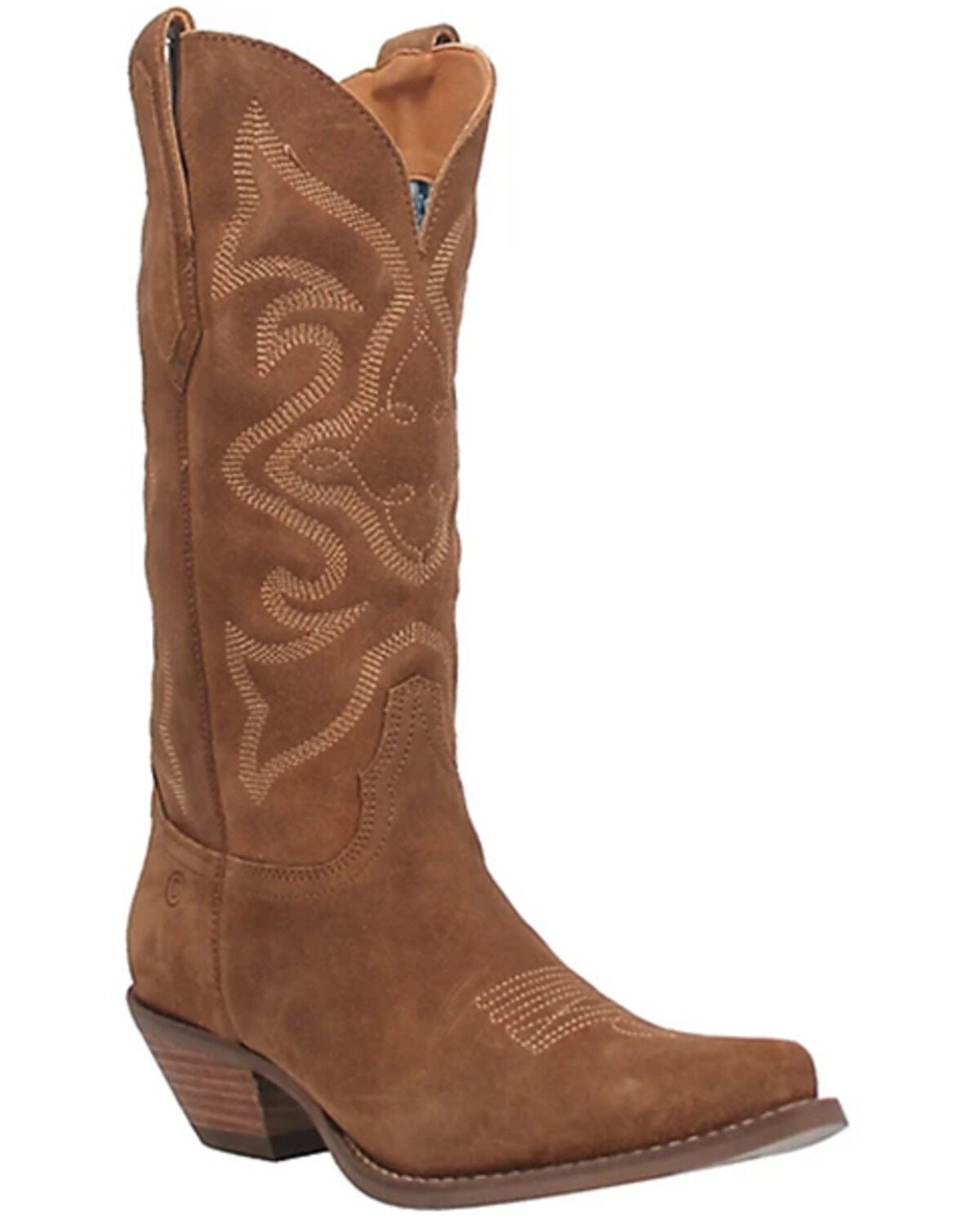 Image #1 - Dingo Women's Out West Suede Tall Western Boots - Round Toe, Camel, hi-res