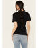 Image #4 - Wrangler Women's Long Live Cowboys Rope Short Sleeve Graphic Tee, Black, hi-res