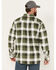 Image #4 - Hawx Men's FR Midweight Plaid Print Long Sleeve Button-Down Work Shirt, Olive, hi-res