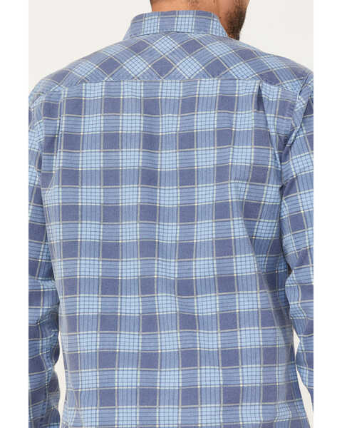 Image #4 - Brixton Men's Bowery Summer Weight Long Sleeve Button Down Shirt, Light Blue, hi-res