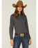 Roper Women's Black Floral & Paisley Snap Western Shirt, Black, hi-res