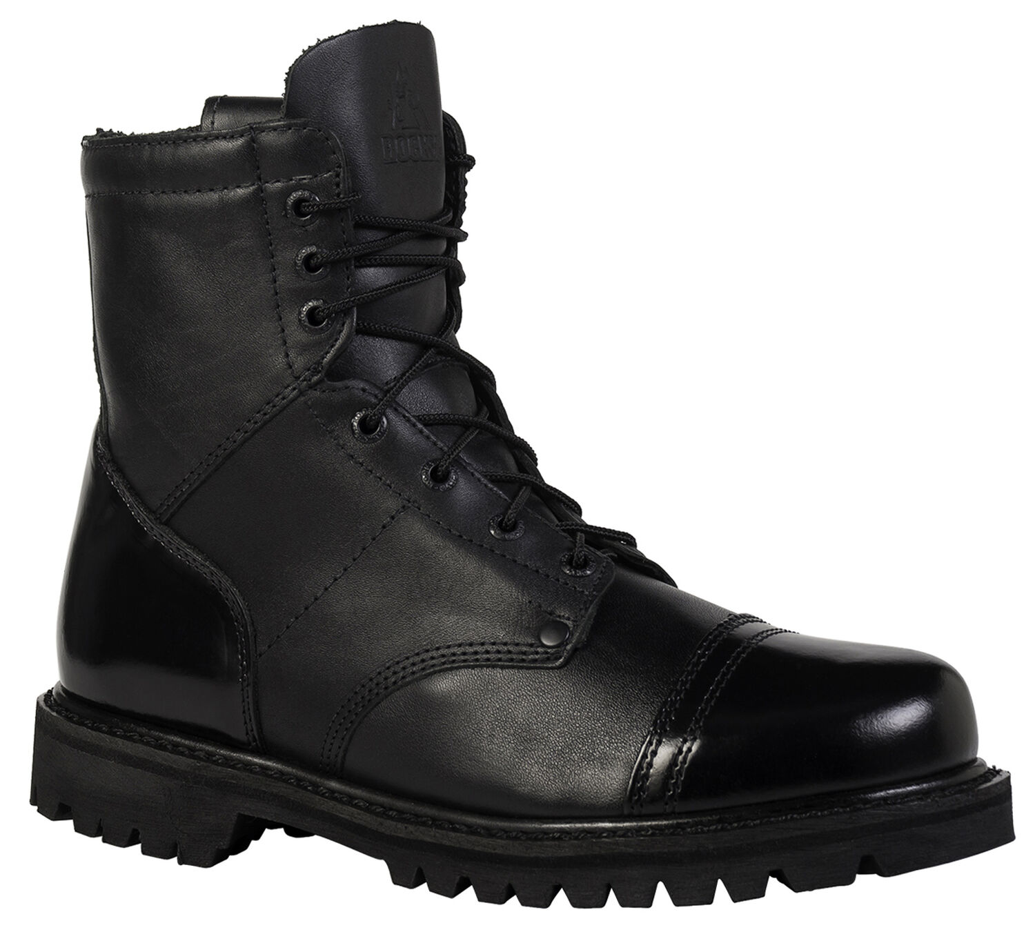 Image #1 - Rocky Men's Side Zipper Duty Boots, Black, hi-res