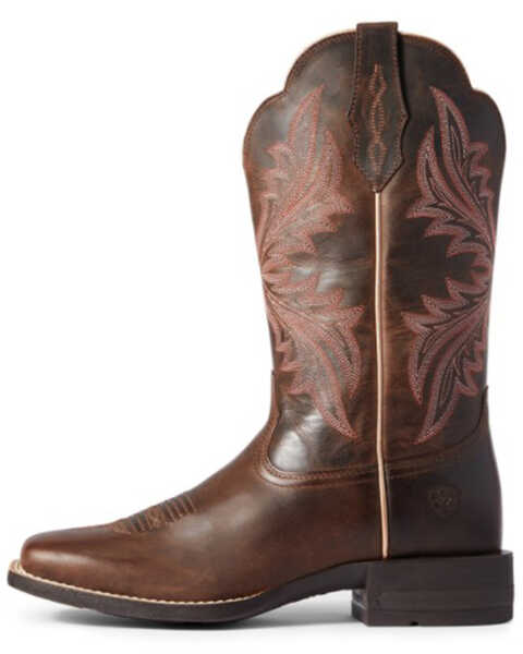 Image #2 - Ariat Women's West Bound Western Boots - Wide Square Toe, Brown, hi-res