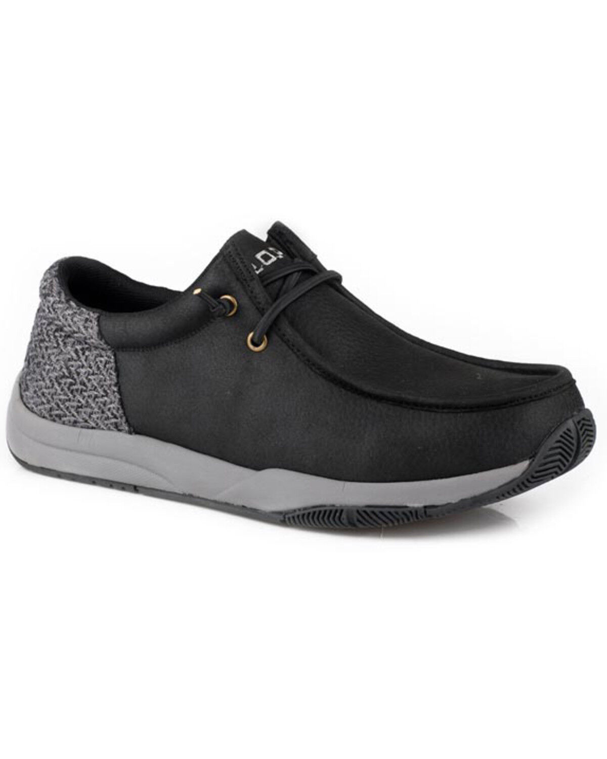 Image #1 - Roper Men's Clearcut Low Casual Shoes - Moc Toe, Black, hi-res