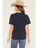 Image #4 - Shyanne Women's Western Roots Short Sleeve Graphic Tee, Navy, hi-res