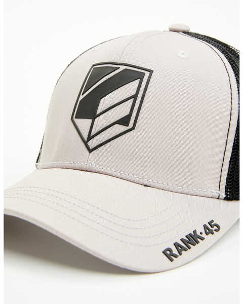 Image #2 - RANK 45 Men's Logo Baseball Cap, Grey, hi-res
