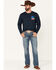 Image #2 - Cody James Men's Heather Navy Forever Cowboy Graphic Long Sleeve T-Shirt , Navy, hi-res