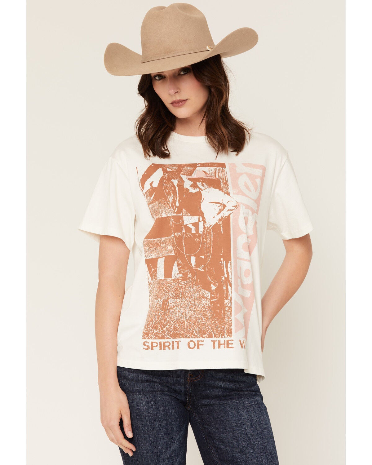 Wrangler Retro Women's Cowgirl Short Sleeve Graphic Tee, White, hi-res