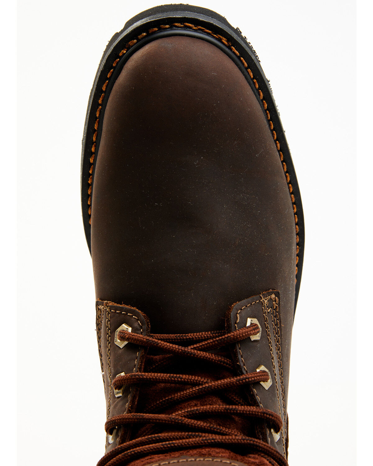 Image #6 - Hawx Men's Oily Crazy Horse 6" Lace-Up Soft Work Boots - Round Toe, Brown, hi-res