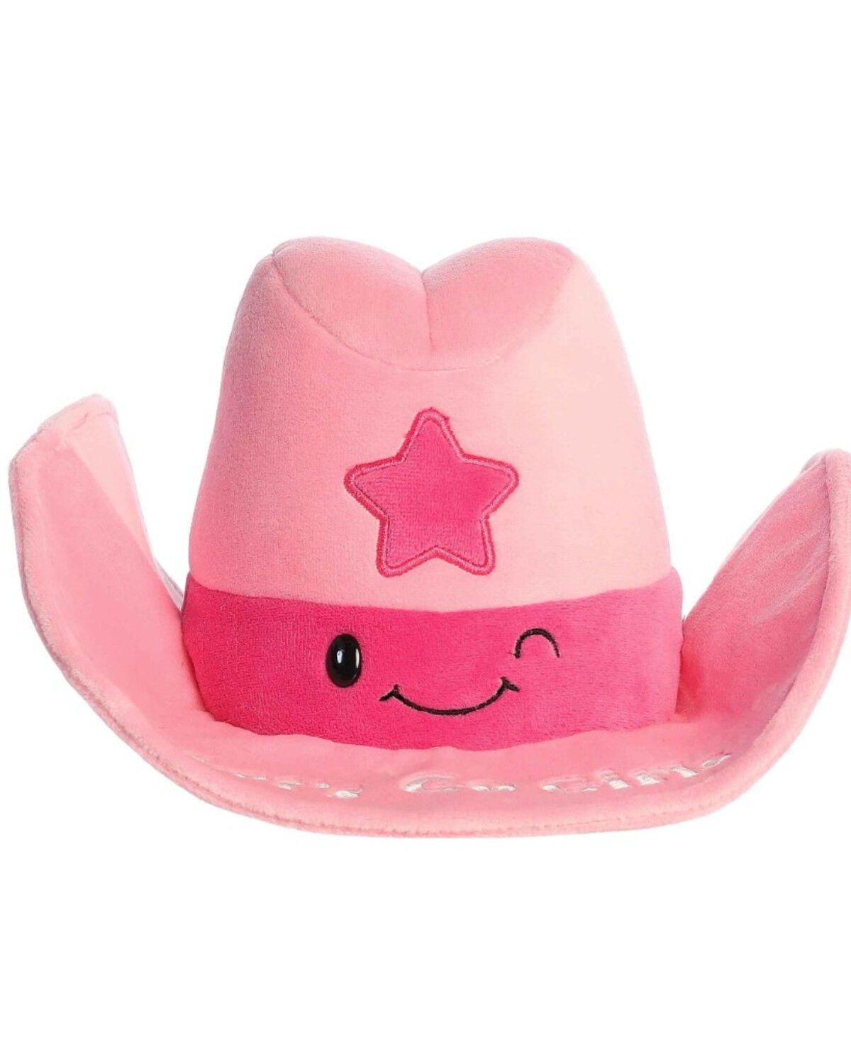 Image #1 - Aurora 11" Let's Go Girls Cowboy Hat™ JUST SAYIN'™ Plush Toy, Bright Pink, hi-res