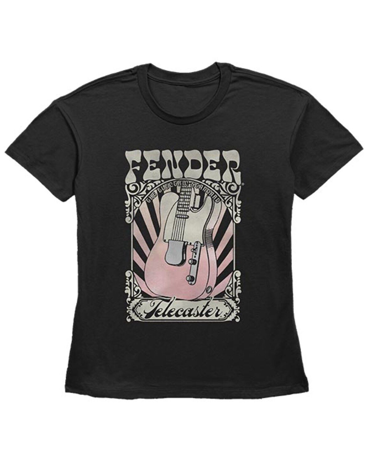 Image #2 - Fender Women's Telecaster Short Sleeve Graphic T-Shirt, Black, hi-res