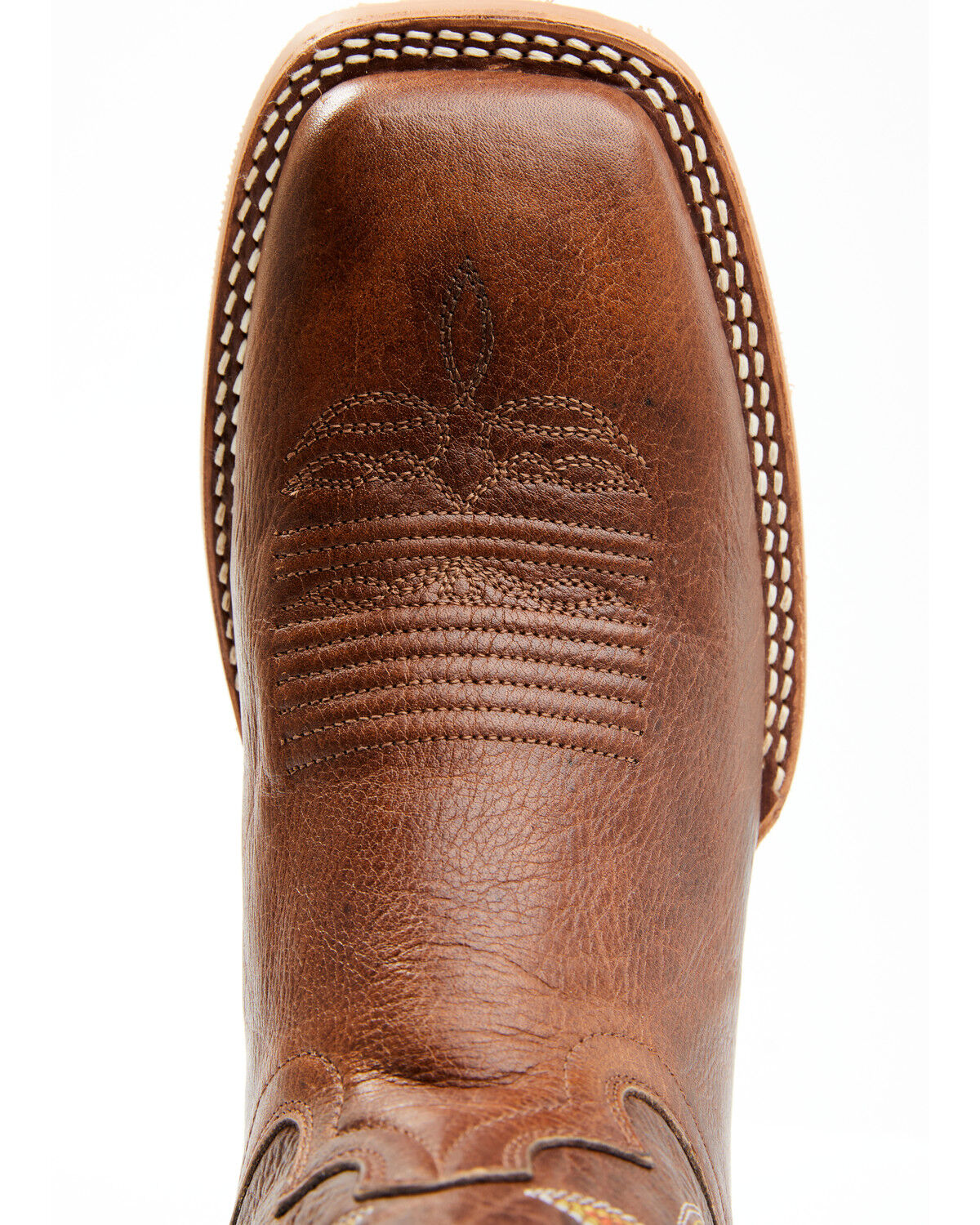 Image #6 - Justin Men's Carsen Camel Brown Cowhide Performance Leather Western Boots - Square Toe, , hi-res