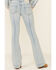 Rock & Roll Denim Girls' Light Wash Front Seam Trouser Jeans , Light Blue, hi-res