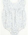 Image #1 - Yura Infant Girls' Printed Puff Sleeve Onesie, Blue, hi-res