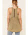 Image #4 - POL Women's High Neck Flowy Zip-Back Babydoll Tank Top , , hi-res