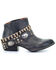 Circle G Women's Harness Western Booties - Round Toe, Black, hi-res