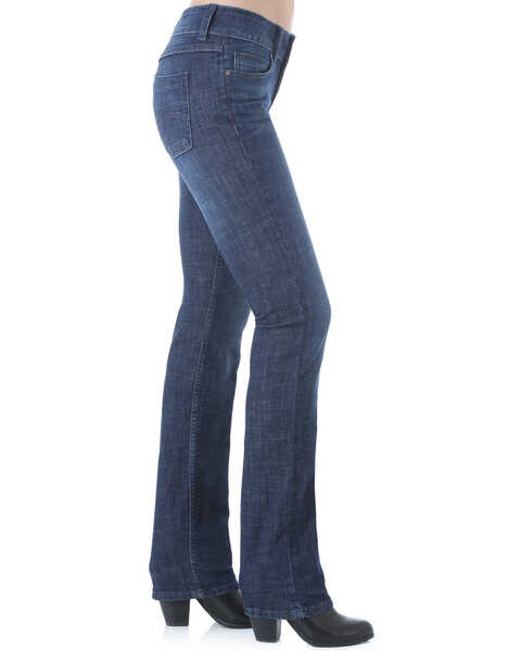Image #2 - Wrangler Women's Dark Wash Straight Leg Jeans, Dark Blue, hi-res