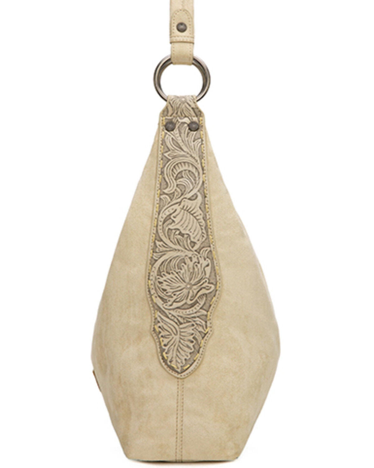 Image #3 - Wrangler Women's Floral Tooled Hobo Bag with Pouch, Beige, hi-res