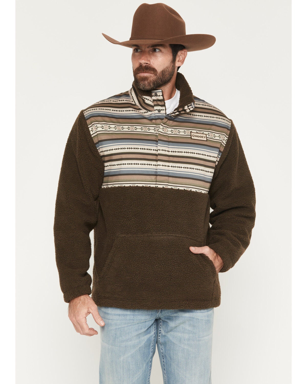 Hooey Men's Brecken Sherpa Pullover,