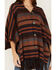 Image #3 - Cruel Girl Women's Southwestern Striped Print Poncho, Brown, hi-res