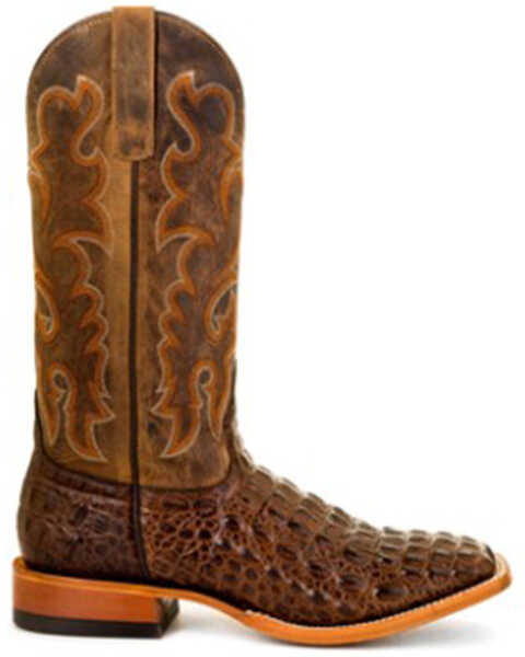 Image #2 - Horse Power Boys' Anderson Crocodile Print Western Boots - Square Toe, Chocolate, hi-res