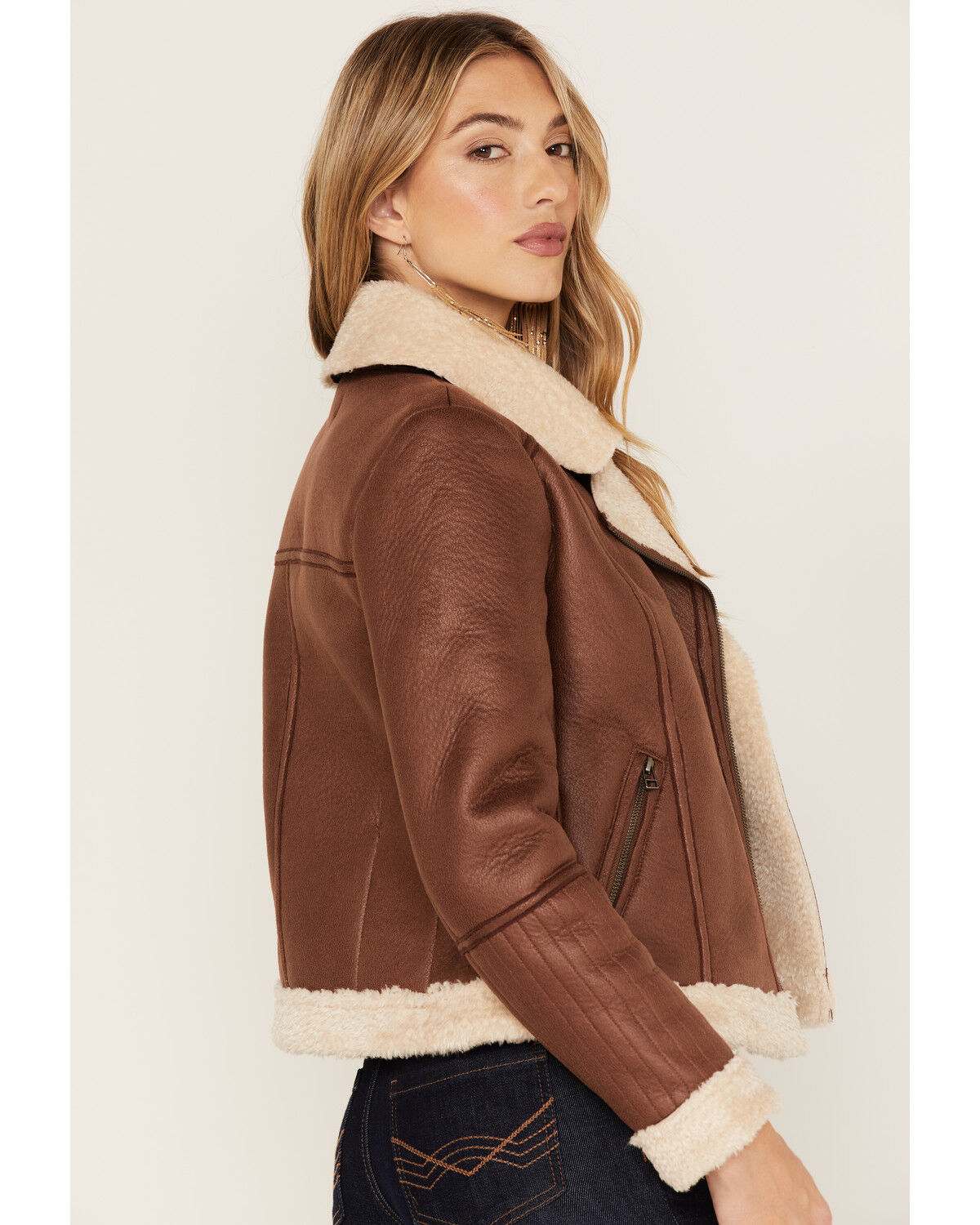 Image #5 - Idyllwind Women's Faux Leather & Shearling Jacket, , hi-res