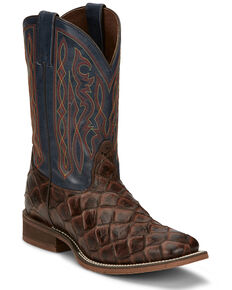 Nocona Men's Turner Chocolate Western Boots - Wide Square Toe, Brown, hi-res