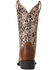 Image #3 - Ariat Women's Round Up Leopard Print Western Performance Boots - Broad Square Toe, Brown, hi-res