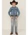 Image #1 - Cody James Boys' Medium Wash Buckskin Slim Bootcut Stretch Denim Jeans, Medium Wash, hi-res