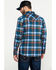 Image #2 - Cody James Men's FR Woven Plaid Print Long Sleeve Button Down Work Shirt , Light Blue, hi-res