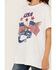 Image #3 - Show Me Your Mumu Women's USA Short Sleeve Graphic Tee , White, hi-res