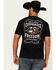 Image #1 - Buckwear Men's Freedom Label Short Sleeve Graphic T-Shirt, Black, hi-res