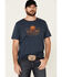 Tin Haul Men's Sunset & Cactus Graphic Short Sleeve T-Shirt , Blue, hi-res