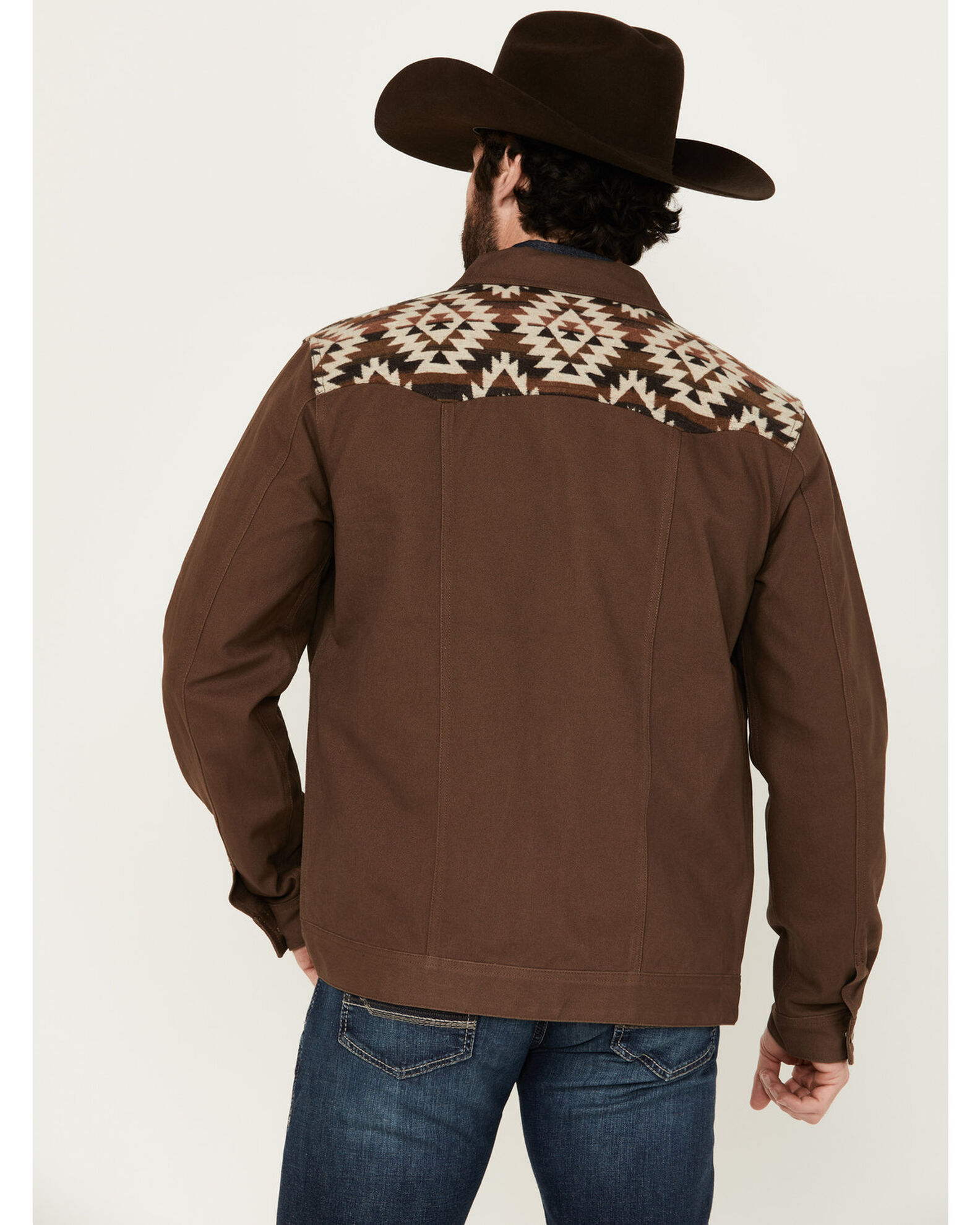Cody James Men's Goldmine Southwestern Print Yoke Canvas Trucker Jacket -  Country Outfitter