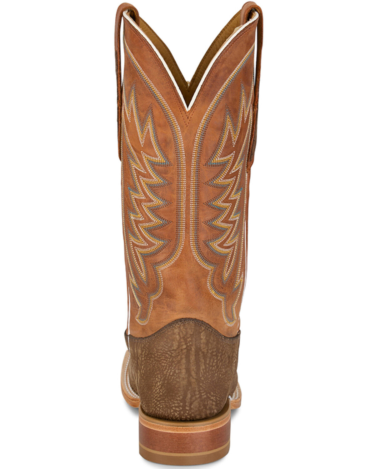 Image #5 - Justin Men's Cowman Western Boots - Broad Square Toe, Tan, hi-res
