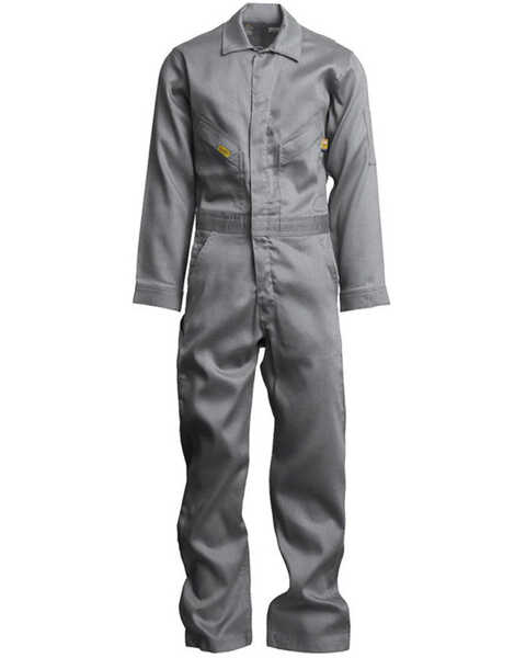 Lapco Men's FR Light Weight Deluxe Long Sleeve  Coveralls - Big & Tall, Grey, hi-res