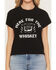Image #3 - White Crow Women's Here For The Whiskey Short Sleeve Graphic T-Shirt, Black, hi-res